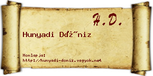 Hunyadi Döniz névjegykártya